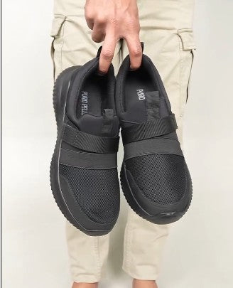 Sleek Black Slip-on Athletic Sneaker