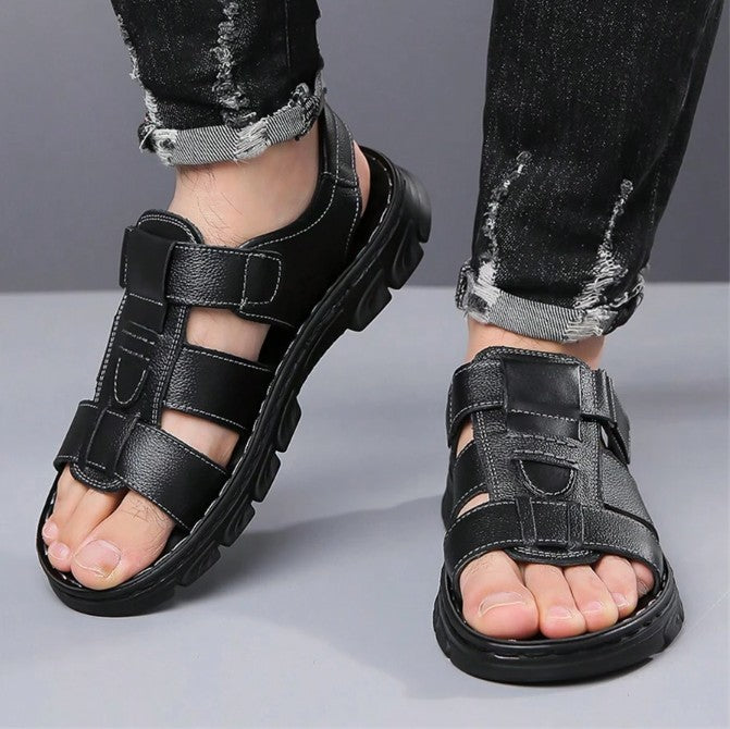 Men's Summer Adjustable Strap Beach Shoes Open Toe Walking Casual Sandal
