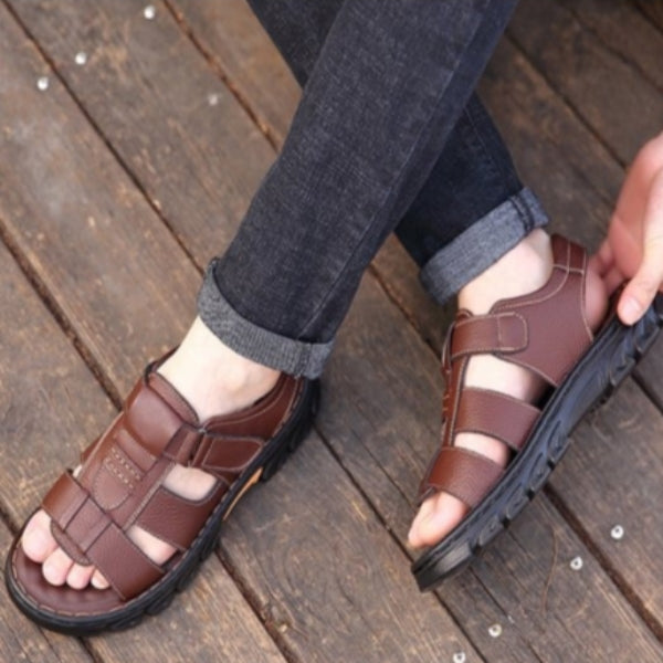 Men's Summer Adjustable Strap Beach Shoes Open Toe Walking Casual Sandal