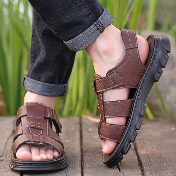 Men's Summer Adjustable Strap Beach Shoes Open Toe Walking Casual Sandal