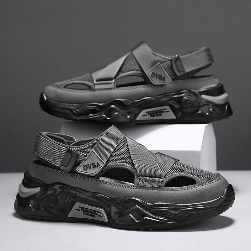 Men's Summer Thick-soled Non-slip Breathable Mesh Beach Sandals