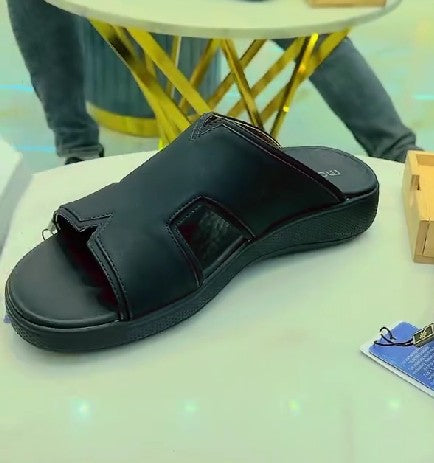 Summer Outdoor Beach Thick-soled Leather Slippers