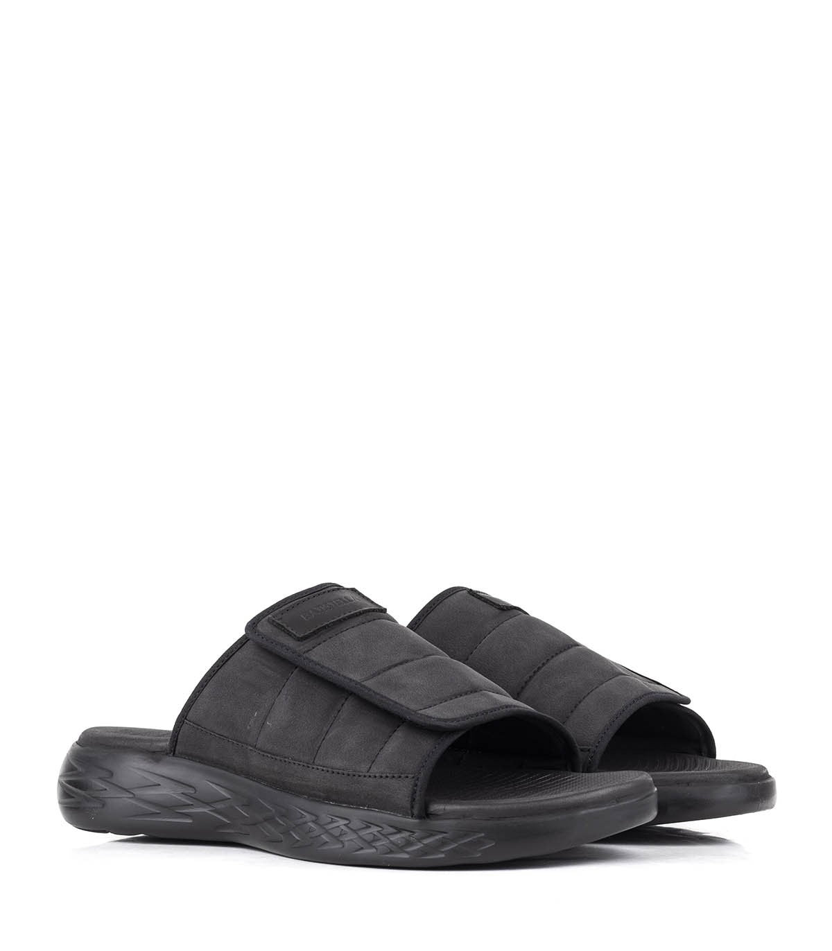 Men's Comfort Faux Leather Sandals With Velcro
