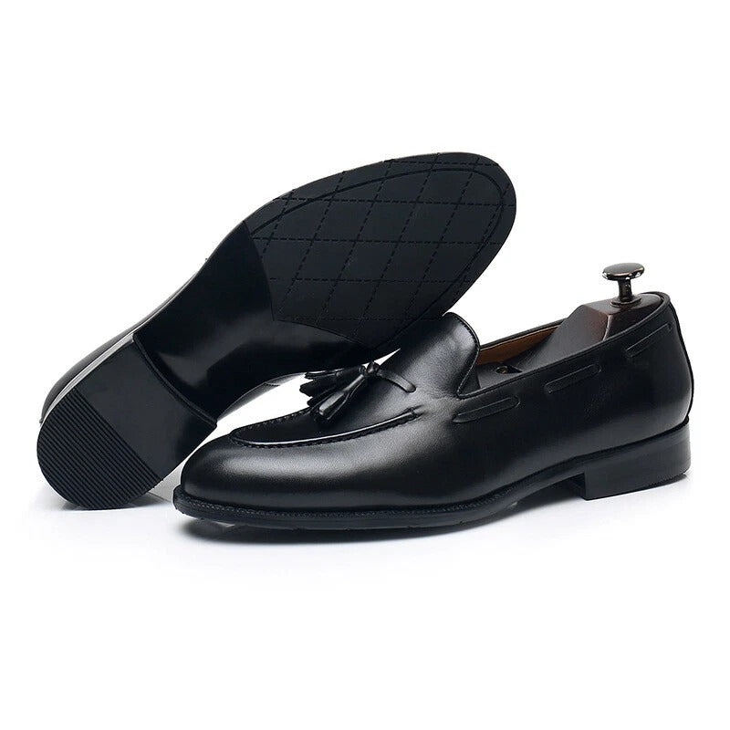 Men's Casual Oxfords Genuine Leather Slip On Low Top Handmade Loafers