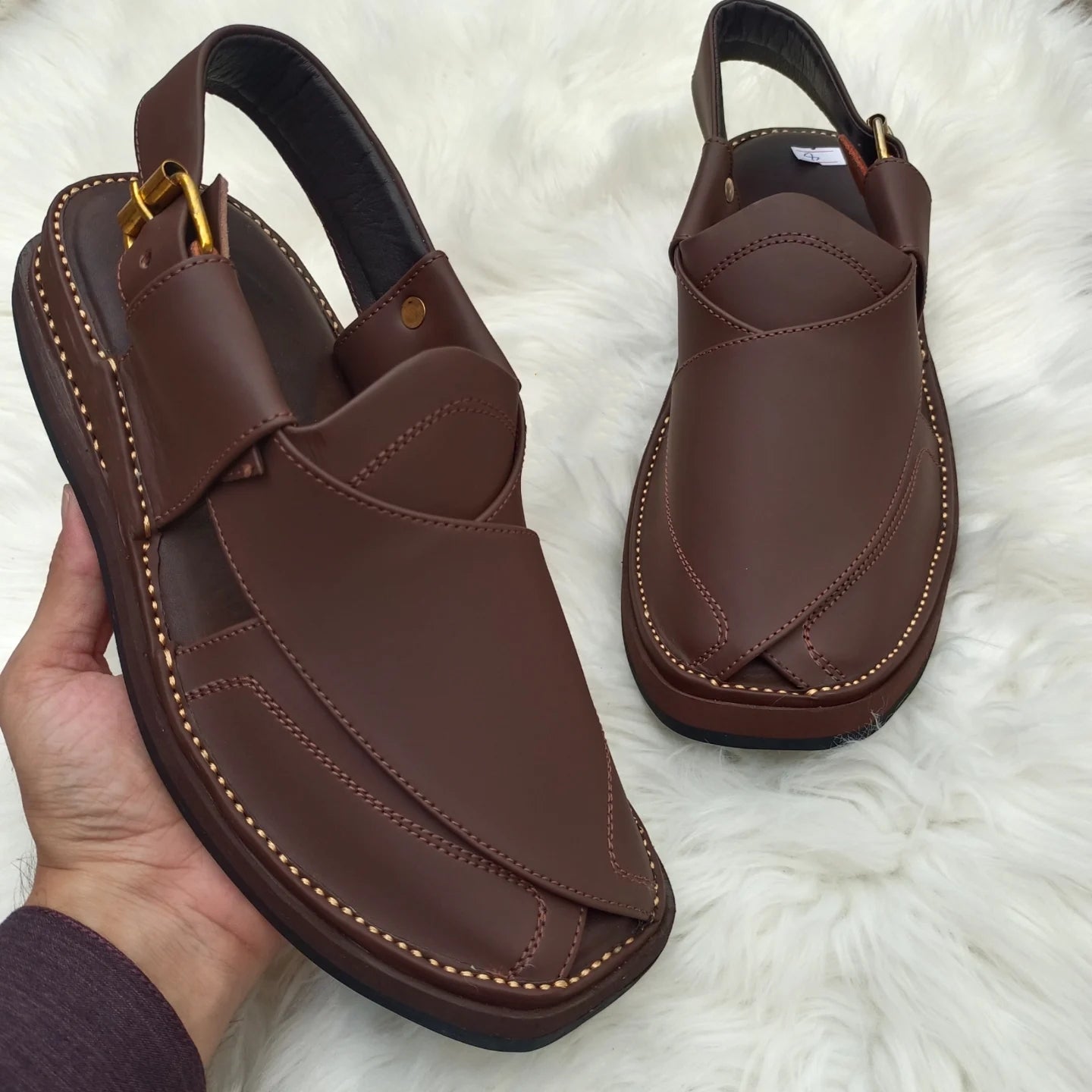 Handmade Thick-soled Casual Leather Sandals