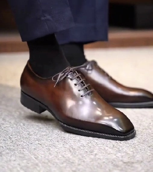 Museum Calfskin Oxford Shoes For Men