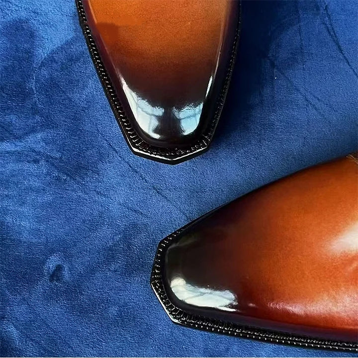 Italian Calf Skin Monk Shoes For Men