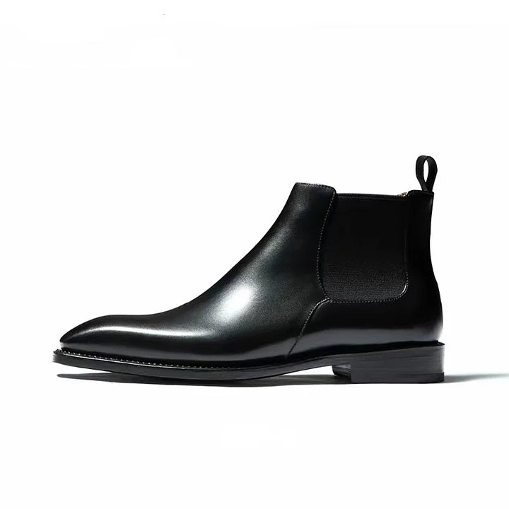 German Calf-Skin Dress Boots/Chelsea Boots For Men