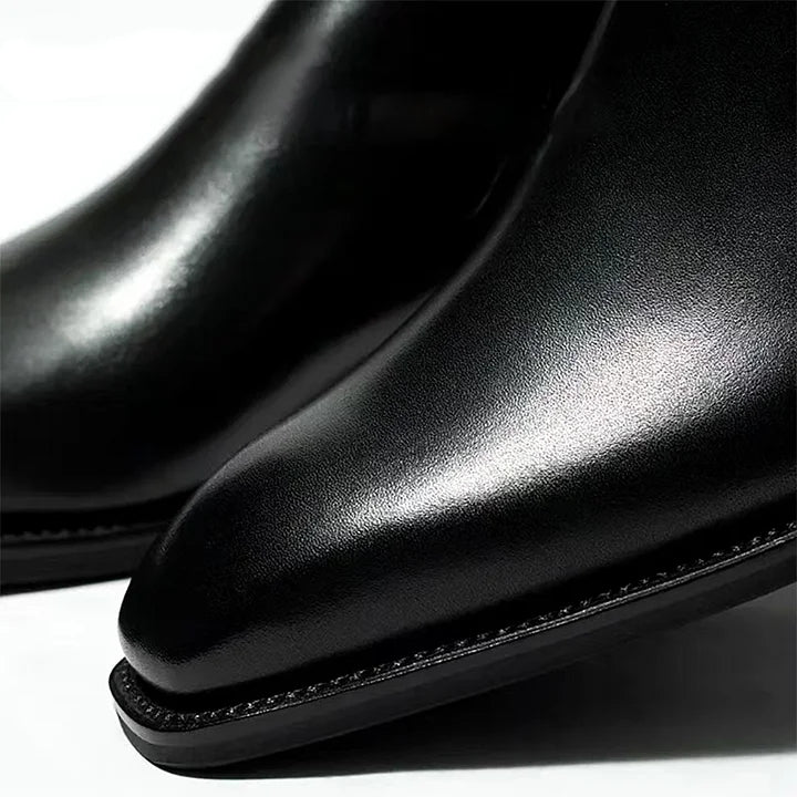 German Calf-Skin Dress Boots/Chelsea Boots For Men