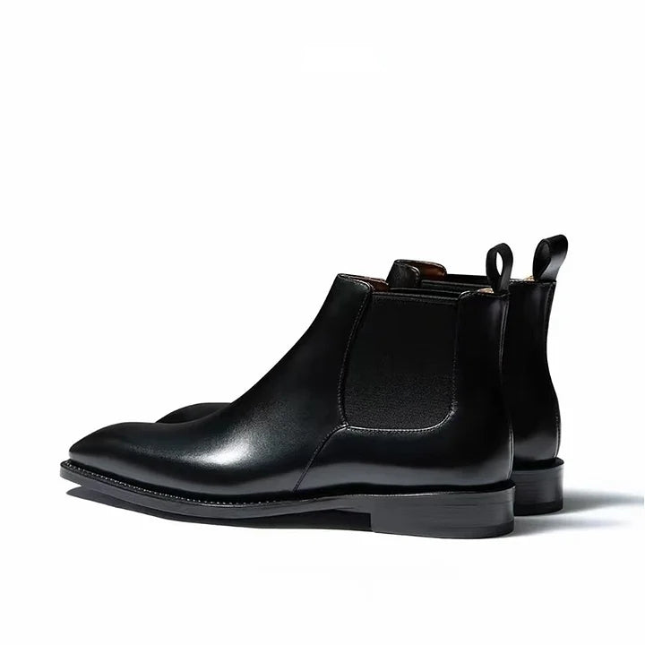 German Calf-Skin Dress Boots/Chelsea Boots For Men