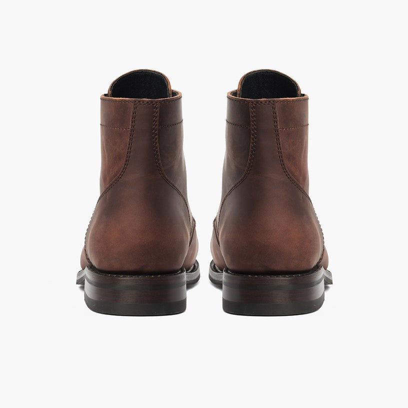 Matte Rugged & Resilient Leather Lace Up Boots
