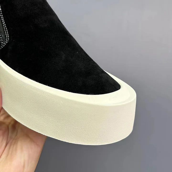 Handmade Retro Cowhide Suede Leather Casual Loafers