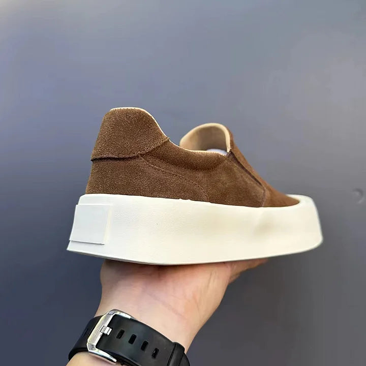 Handmade Retro Cowhide Suede Leather Casual Loafers