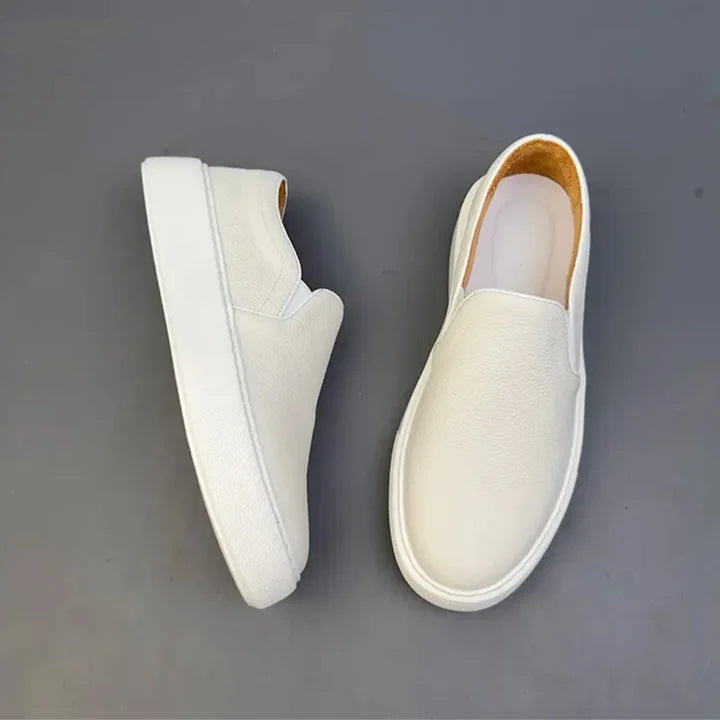 Handemade Retro Genuine Leather Breathable Soft Leather Casual Men's Sneakers