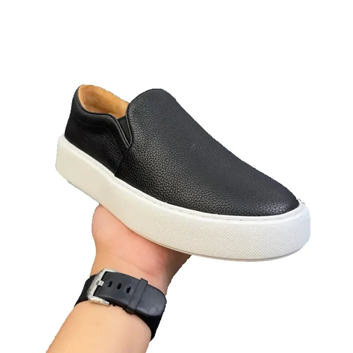 Handemade Retro Genuine Leather Breathable Soft Leather Casual Men's Sneakers