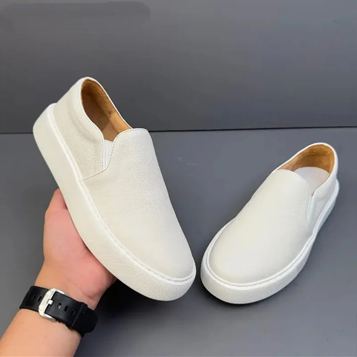 Handemade Retro Genuine Leather Breathable Soft Leather Casual Men's Sneakers