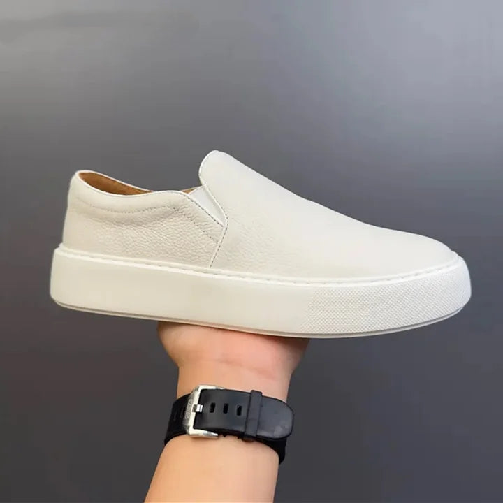 Handemade Retro Genuine Leather Breathable Soft Leather Casual Men's Sneakers