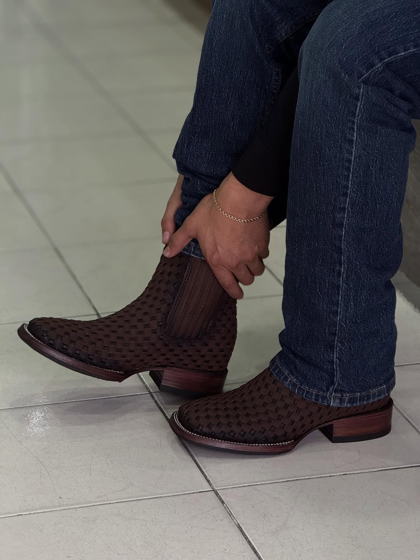 Handmade Woven Leather Boots