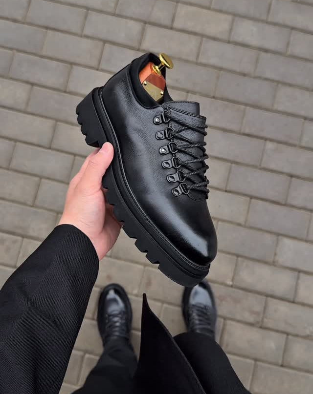 Men's Lace-up Casual Leather Shoes