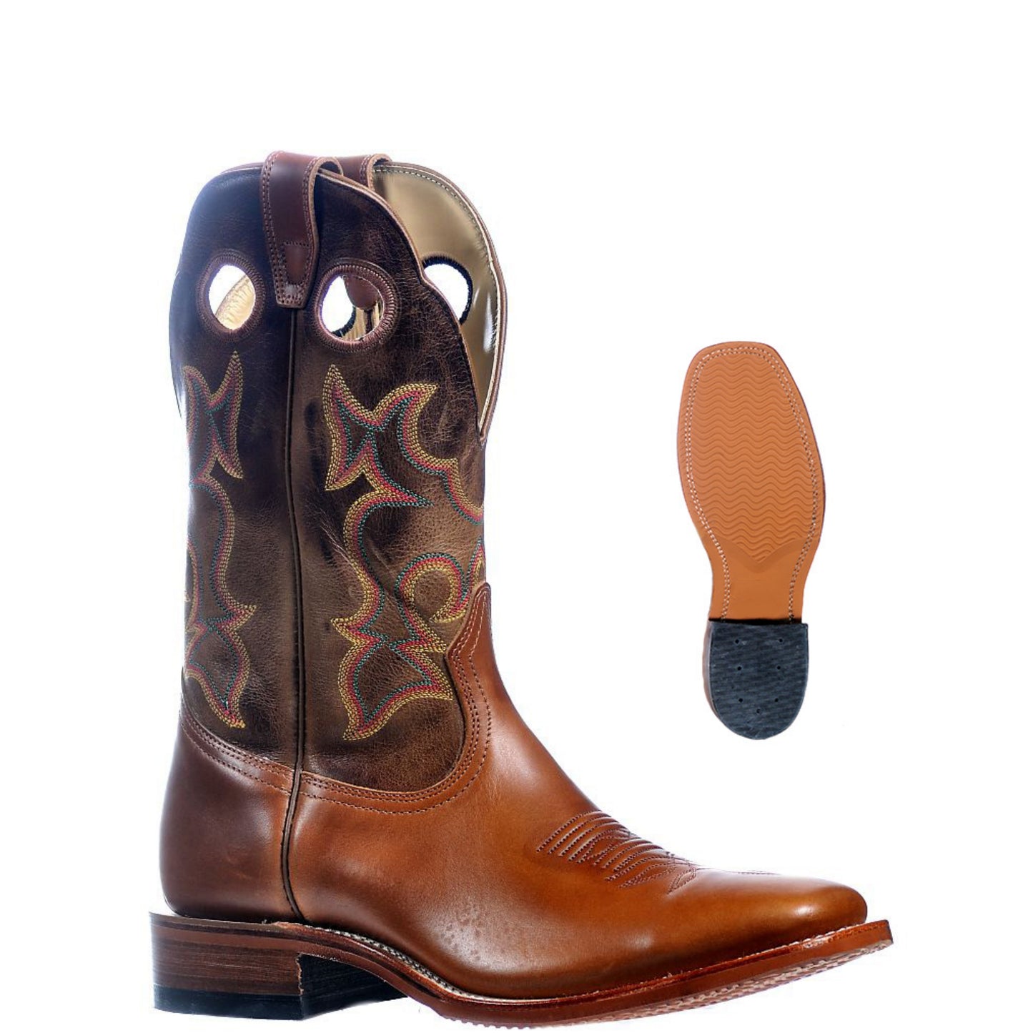 Men's Wide Square Toe Calf Boots