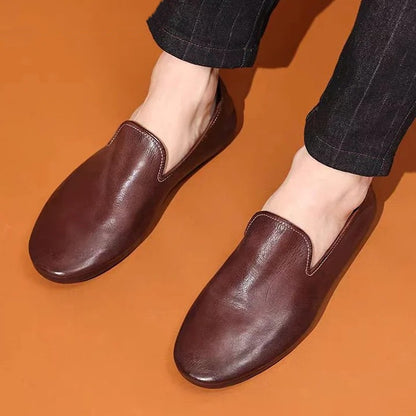 Summer Casual Leather Slip-on Loafers