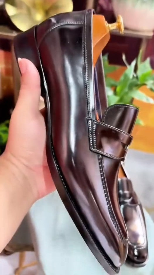 Italian Cordovan Dress Shoes/Loafer Shoes For Men