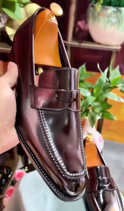 Italian Cordovan Dress Shoes/Loafer Shoes For Men