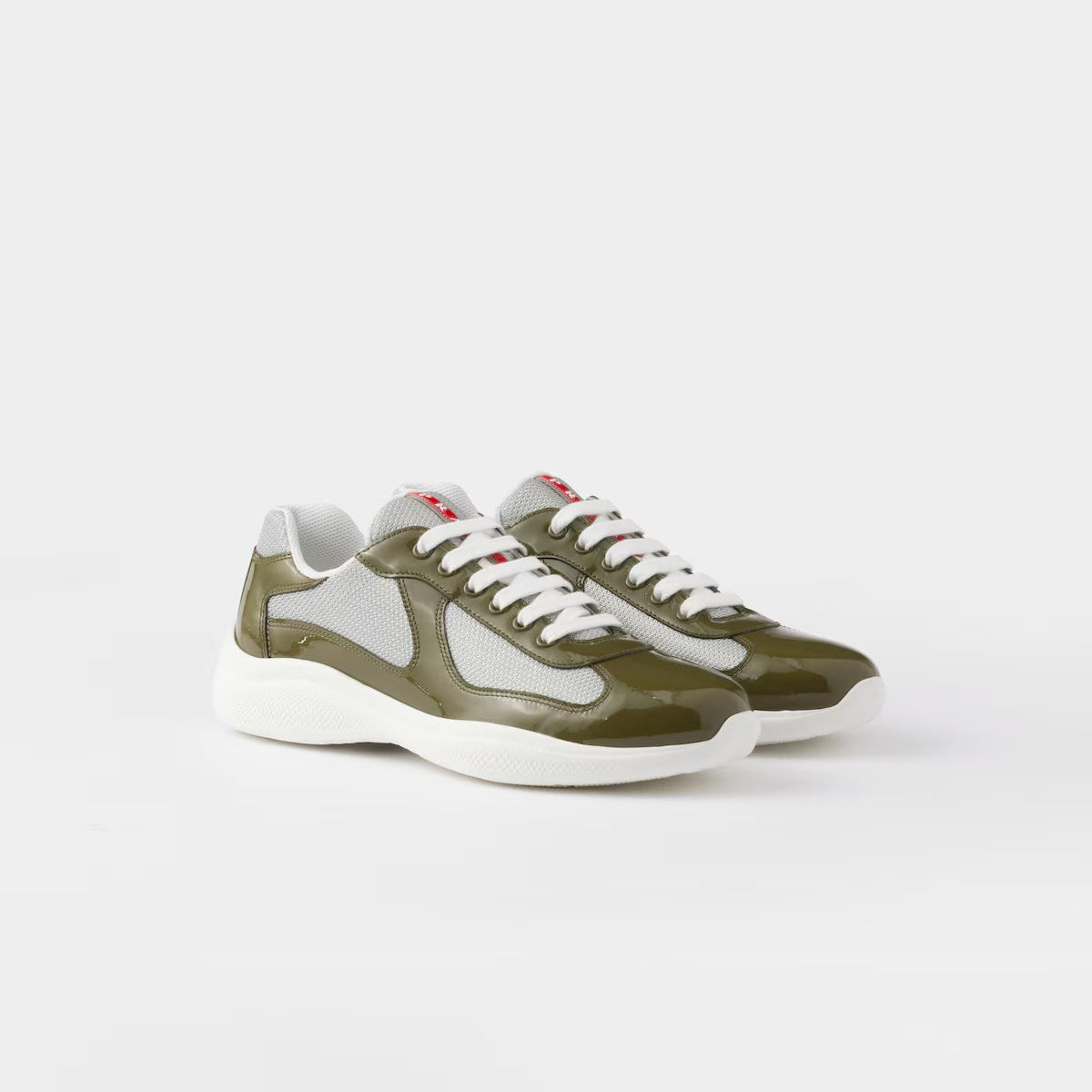 Patent Leather And Technical Fabric Sneakers