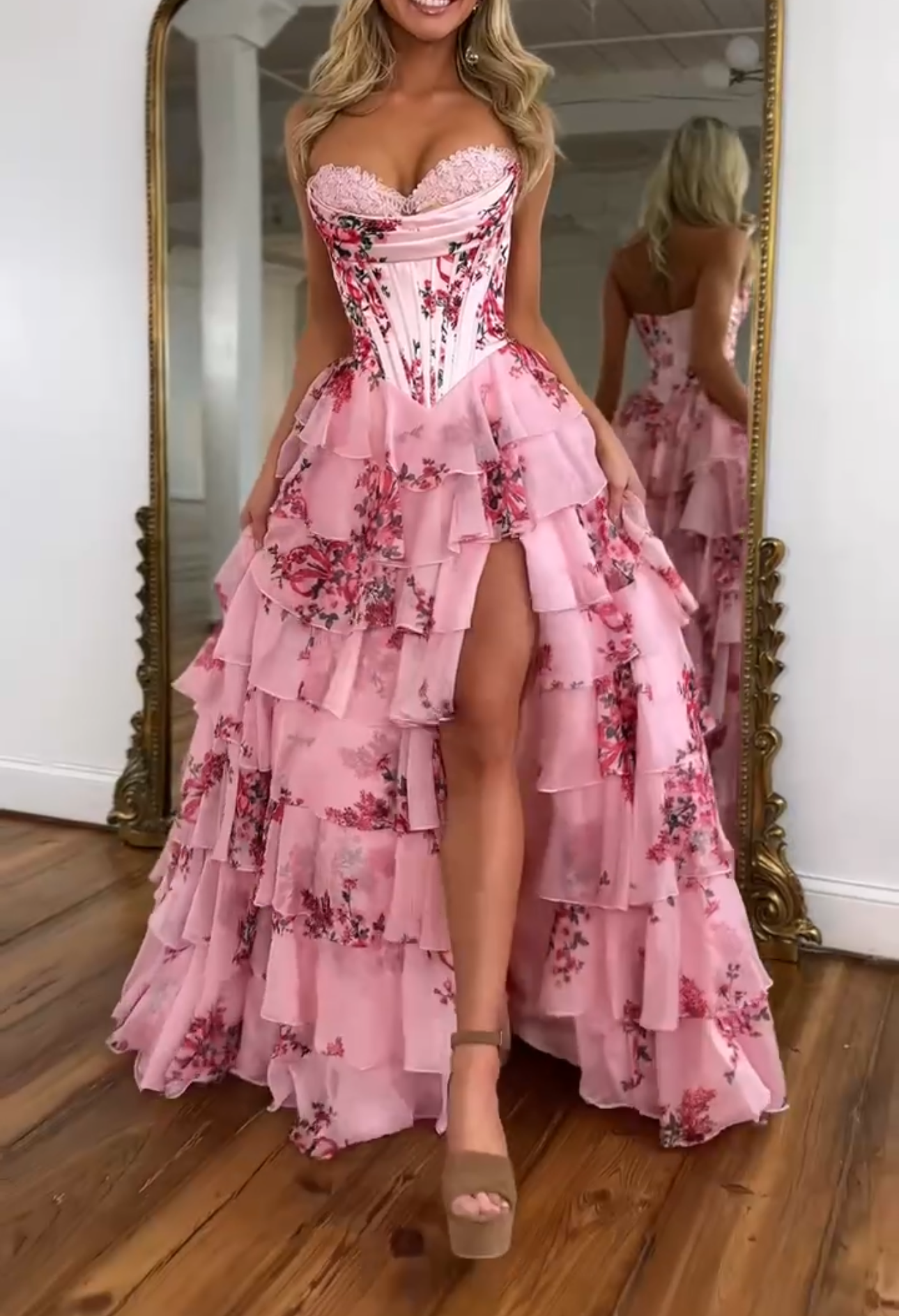 (⏰Last Day Promotion $5 OFF)-Sexy Pink Sleeveless Maxi Dress