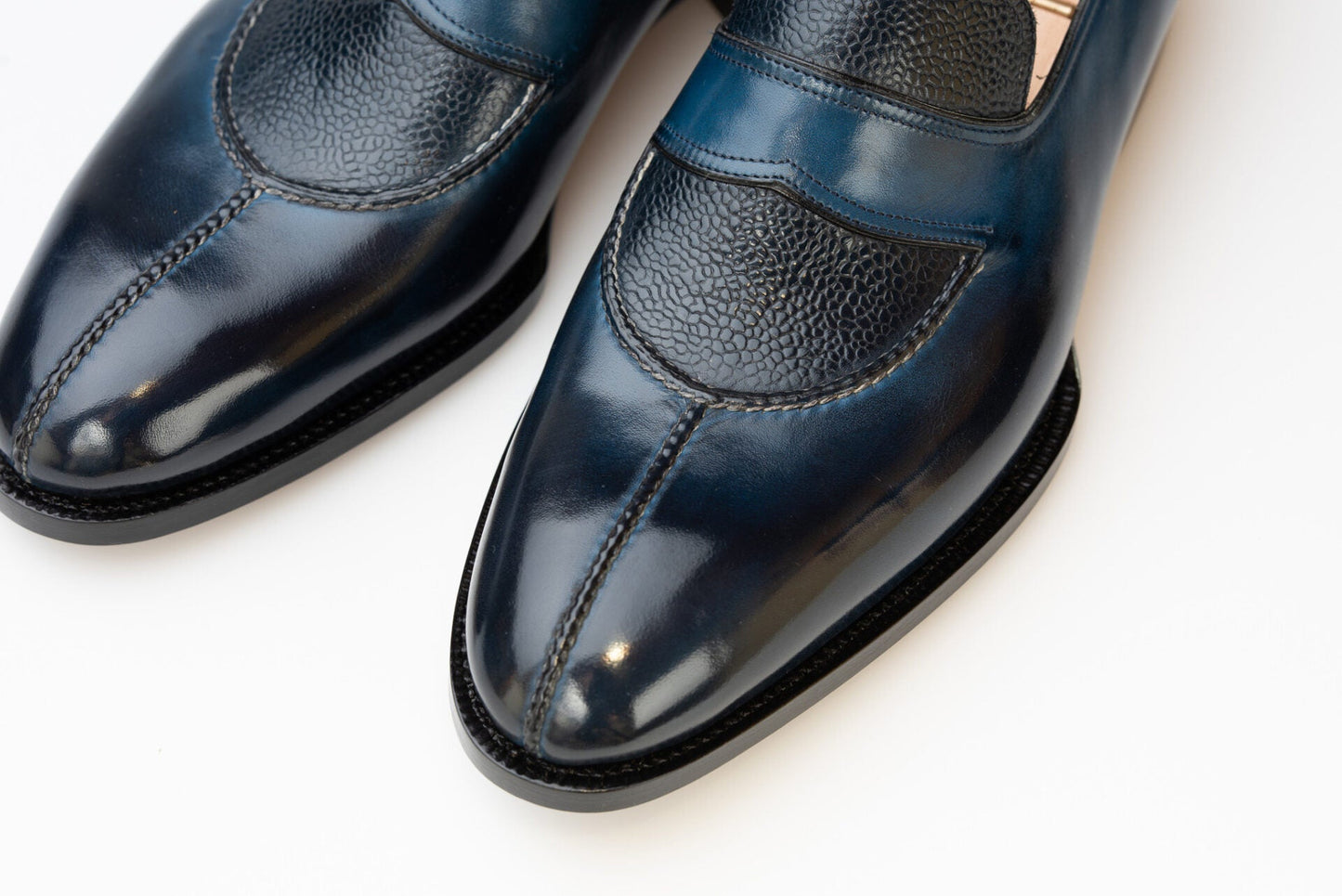 Men's Blue Fashionable Causal Leather Shoes