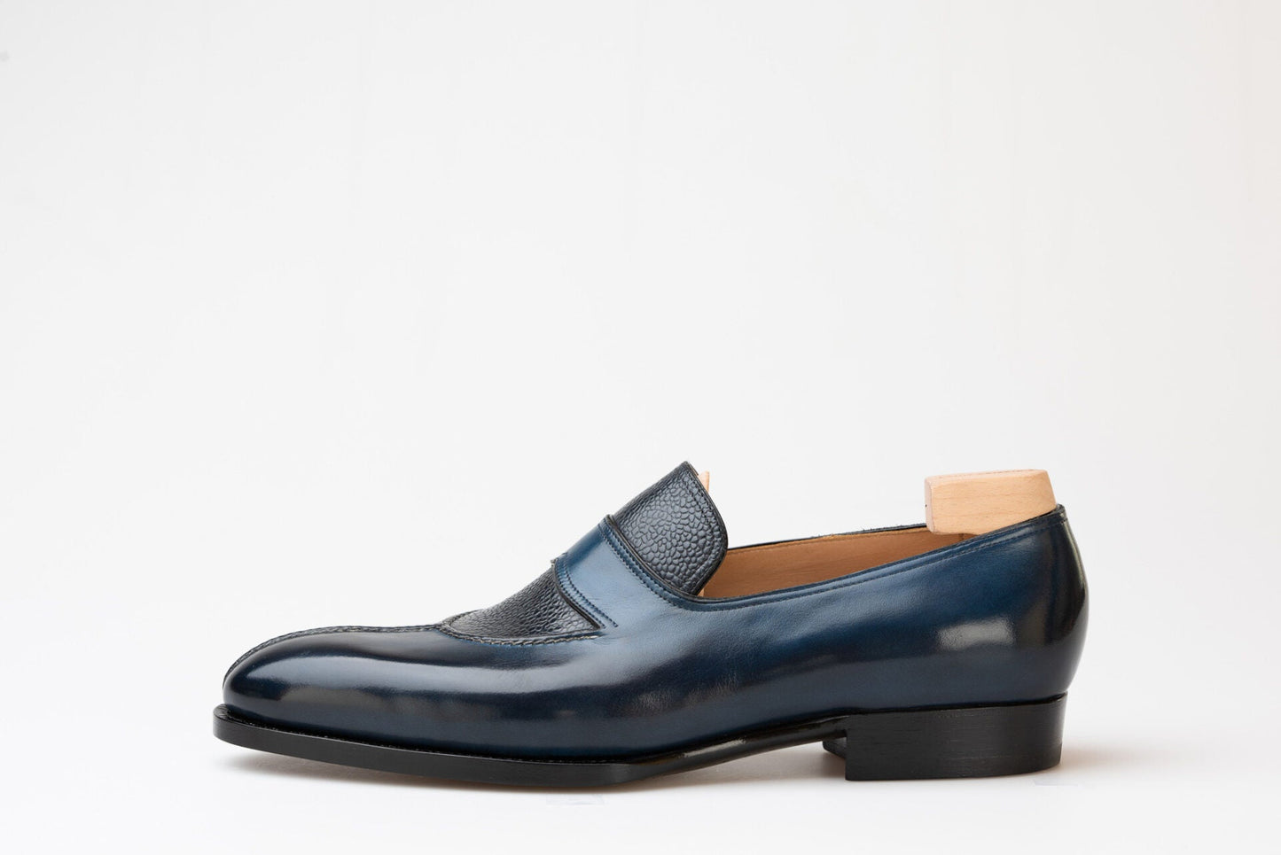 Men's Blue Fashionable Causal Leather Shoes