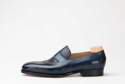 Men's Blue Fashionable Causal Leather Shoes