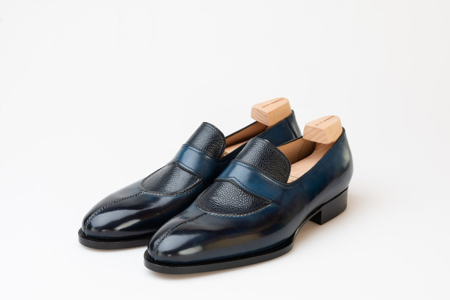 Men's Blue Fashionable Causal Leather Shoes