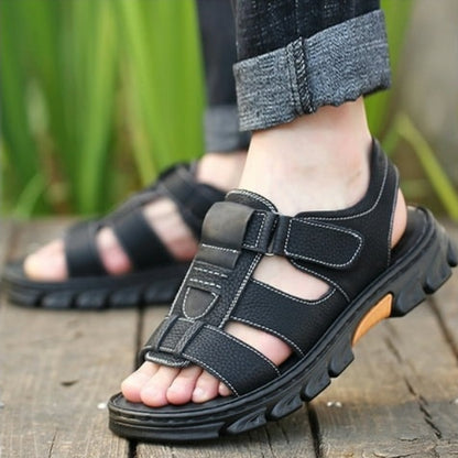 Men's Summer Adjustable Strap Beach Shoes Open Toe Walking Casual Sandal
