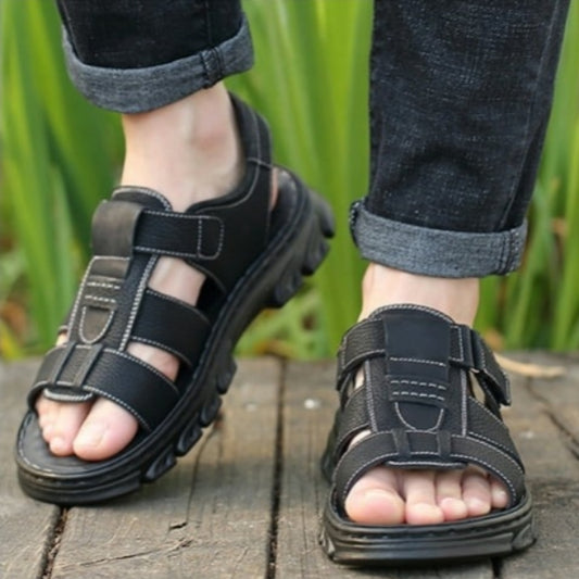 Men's Summer Adjustable Strap Beach Shoes Open Toe Walking Casual Sandal