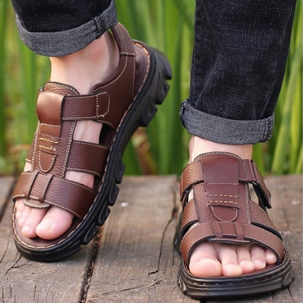 Men's Summer Adjustable Strap Beach Shoes Open Toe Walking Casual Sandal