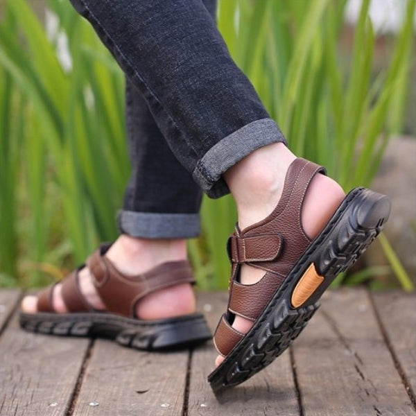Men's Summer Adjustable Strap Beach Shoes Open Toe Walking Casual Sandal