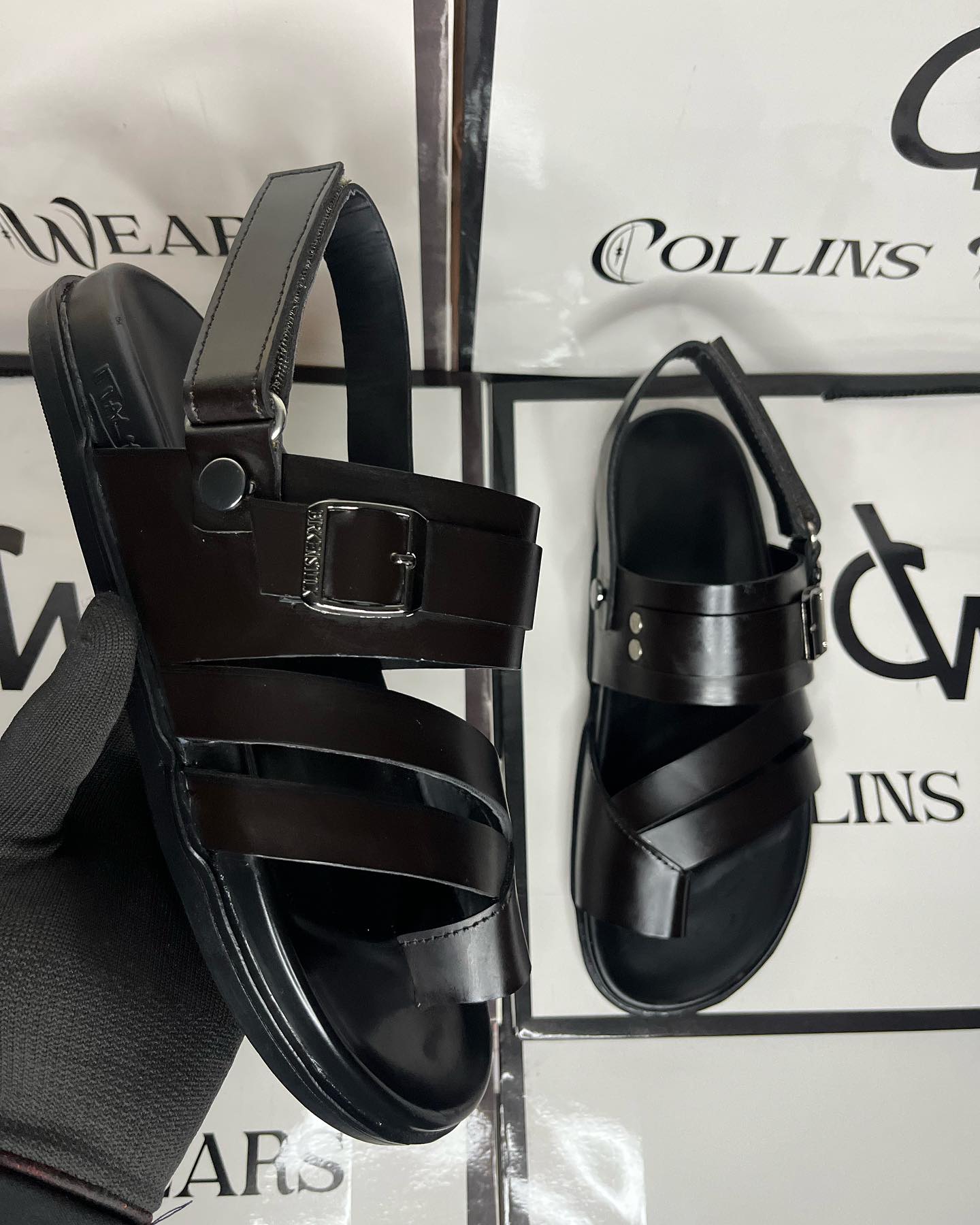 Men's Fashion Buckle Decor Toe Post Design Sandals