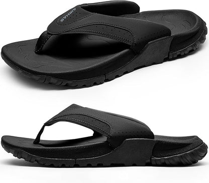 Arch Support Walking Flip Flops Non Slip Summer Beach Sandals Durable Comfort Outdoor Thong Sandals For Men