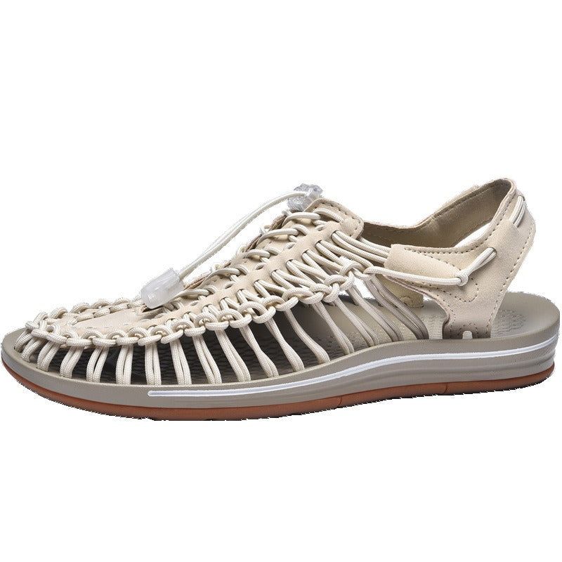 Men's Casual Beach Braided Sandals Outdoor River Tracing Shoes