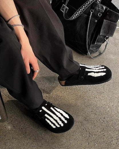 Casual Striped Pattern Slip-On Shoes With Buckle