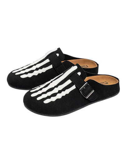 Casual Striped Pattern Slip-On Shoes With Buckle