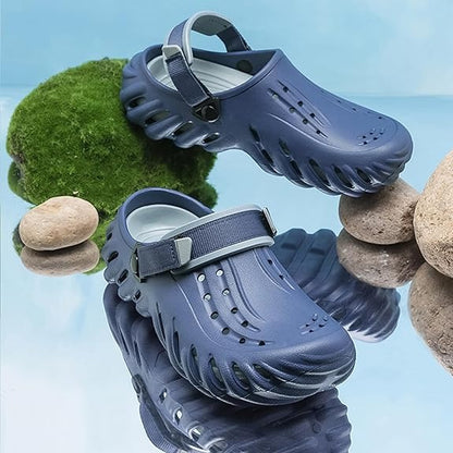 Men's Fashion Casual Clogs Thick Sole Non-Slip Comfortable EVA Foam Round Toe Beach Sandals