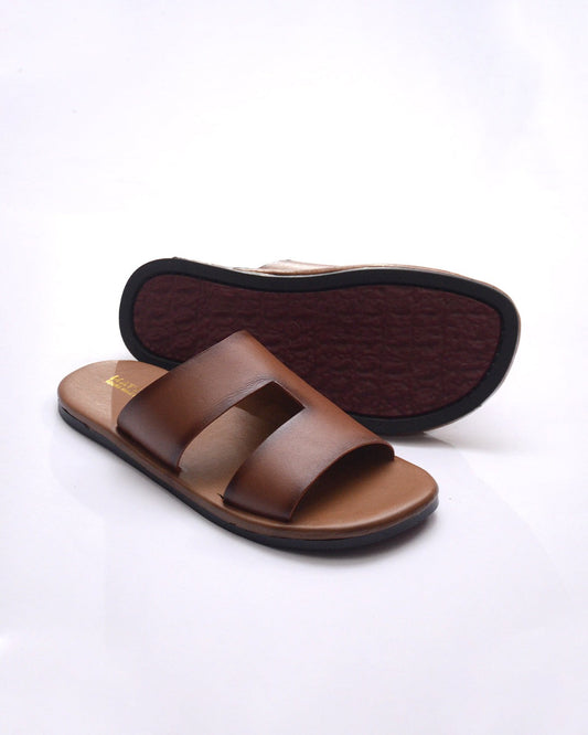 Premium Men's Leather Slide Sandals