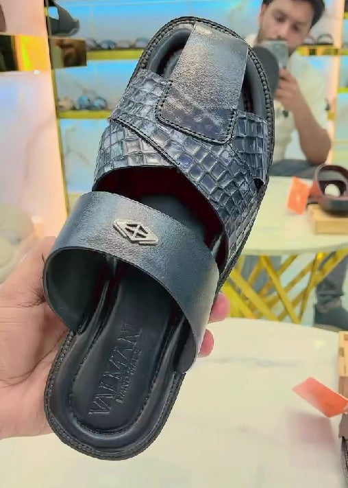 Handmade Special Textured Leather Slippers