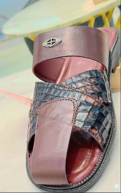 Handmade Special Textured Leather Slippers