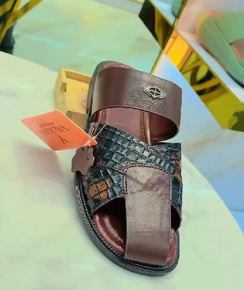 Handmade Special Textured Leather Slippers