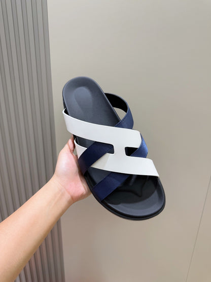 Men's Colorblock Cross Slippers