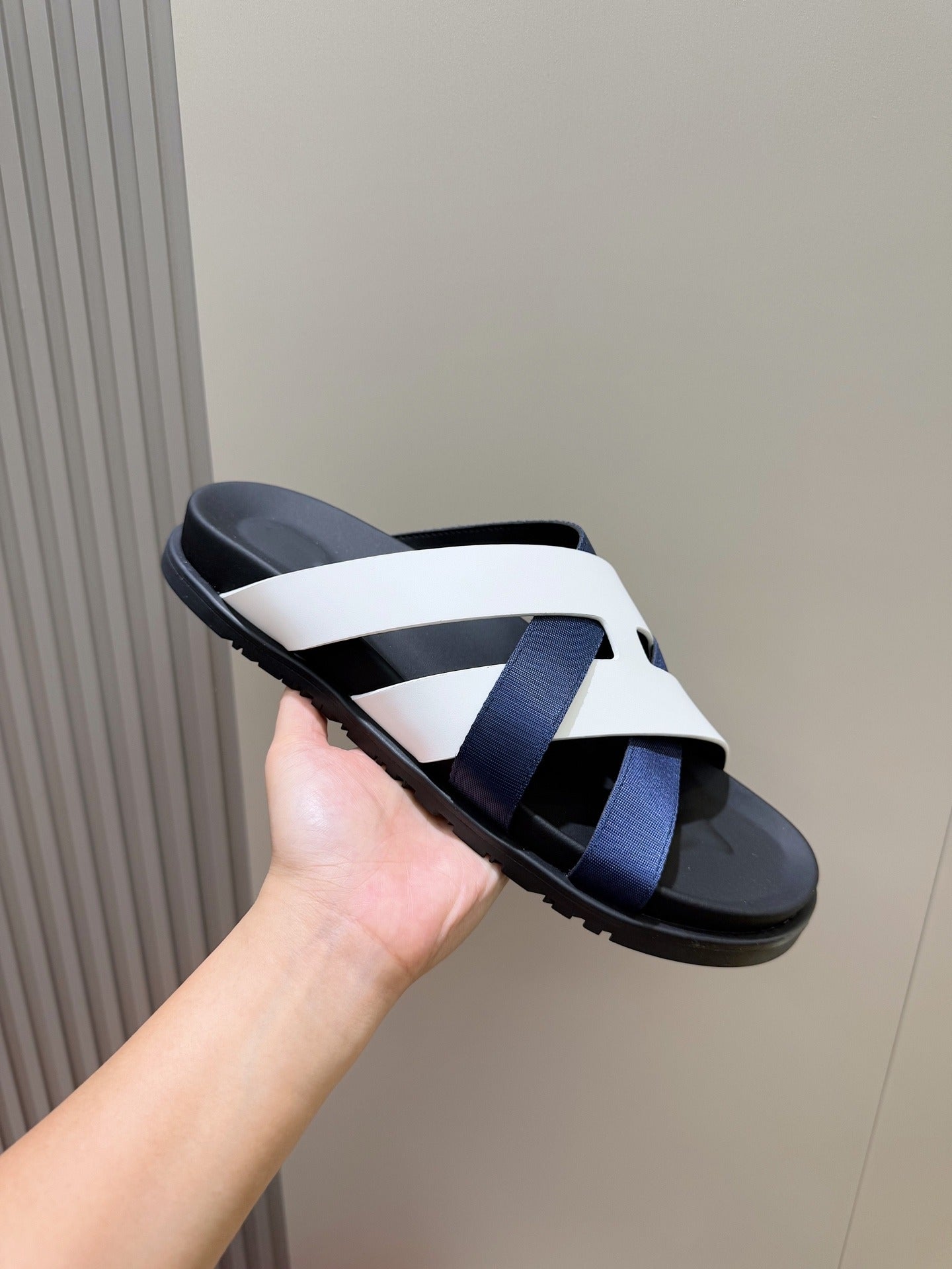 Men's Colorblock Cross Slippers