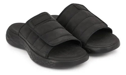 Men's Comfort Faux Leather Sandals With Velcro